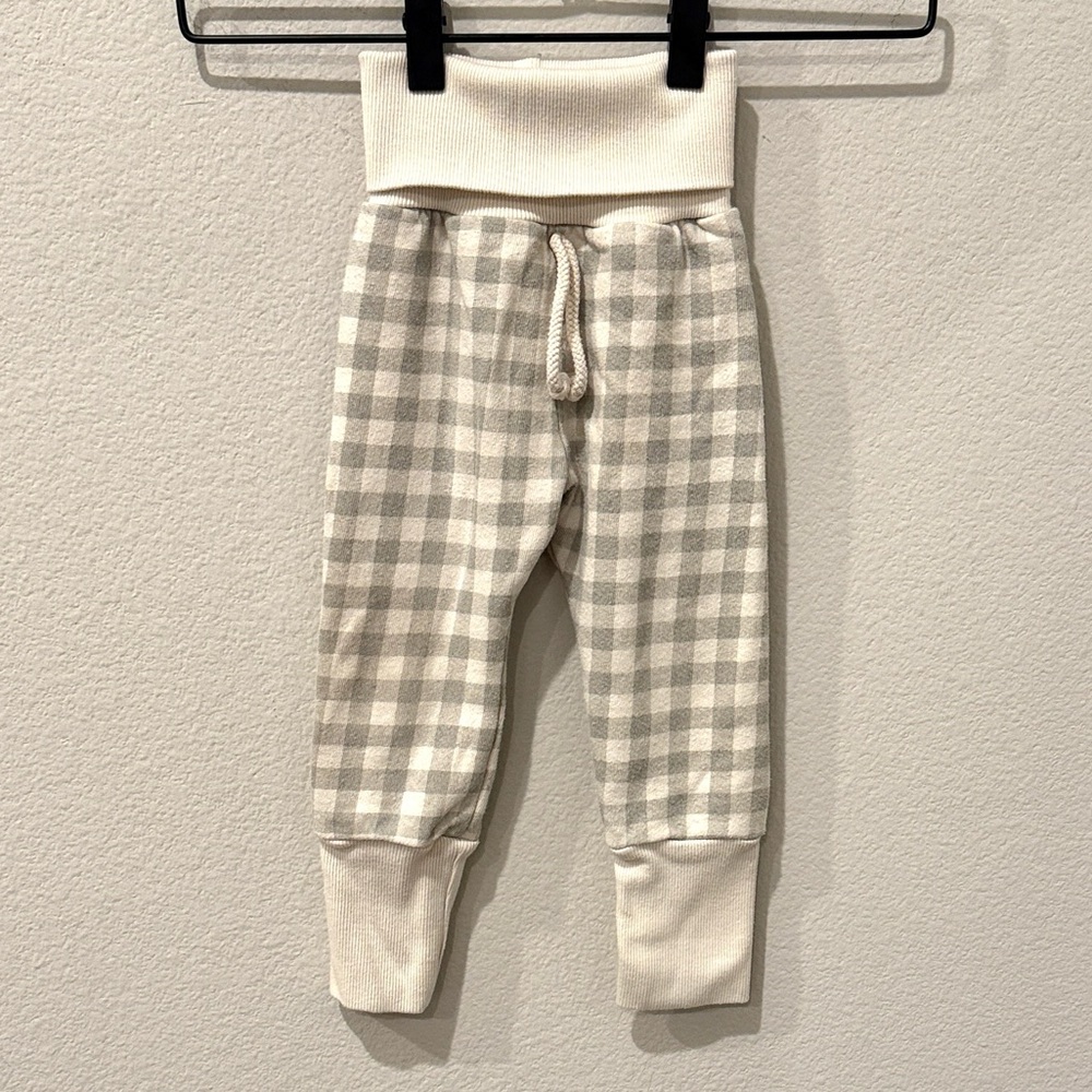 Childhoods 18-24m Checkered Fold Over Baby‎ Pants with Faux Drawstring
